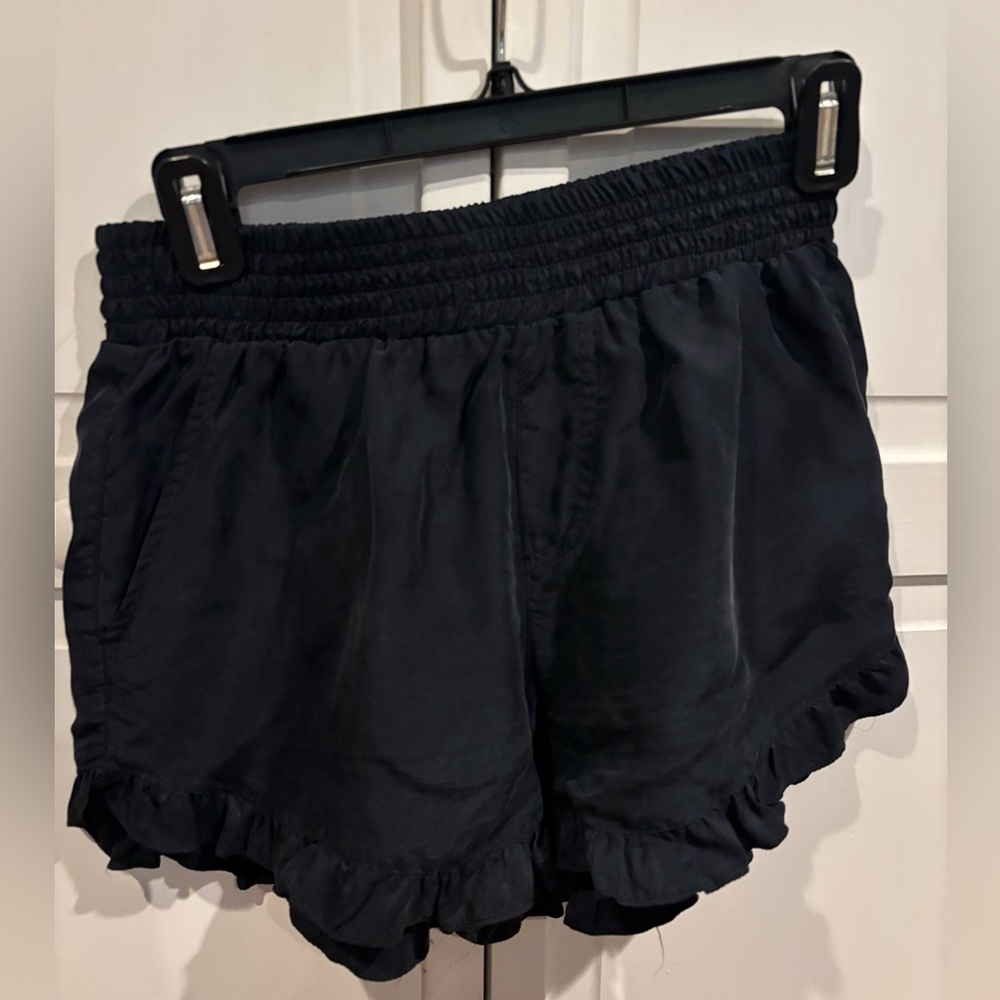 Black Ruffled Women's Shorts